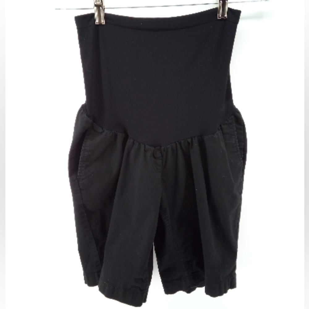 Motherhood Maternity Black on Black Shorts Summer Spring L - Picture 6 of 6